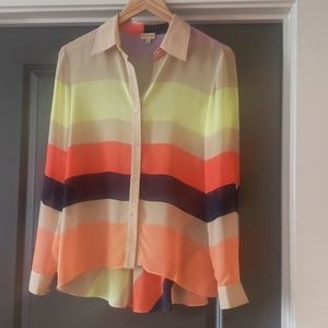 Ladies Cremieux Sheer Peplum Blouse